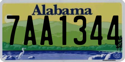 AL license plate 7AA1344