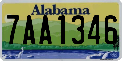 AL license plate 7AA1346