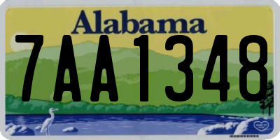 AL license plate 7AA1348