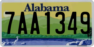 AL license plate 7AA1349