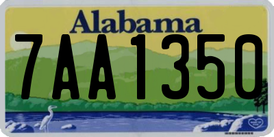 AL license plate 7AA1350