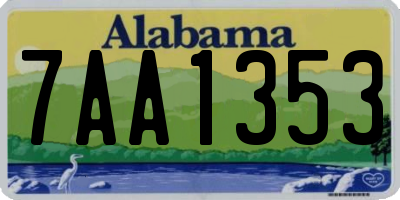 AL license plate 7AA1353