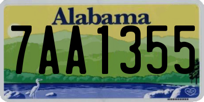 AL license plate 7AA1355