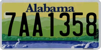 AL license plate 7AA1358