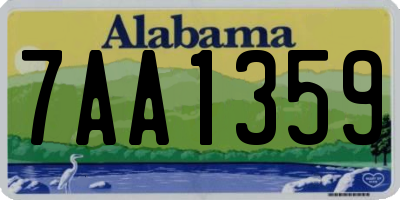 AL license plate 7AA1359