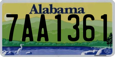 AL license plate 7AA1361