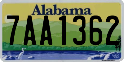 AL license plate 7AA1362