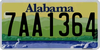 AL license plate 7AA1364