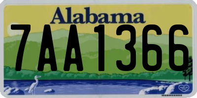 AL license plate 7AA1366