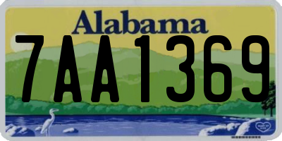 AL license plate 7AA1369