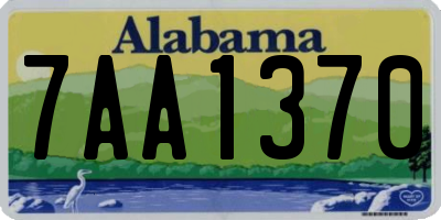 AL license plate 7AA1370