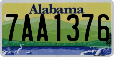 AL license plate 7AA1376