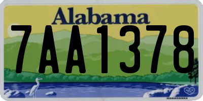 AL license plate 7AA1378