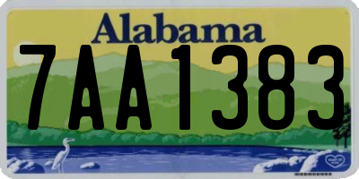 AL license plate 7AA1383