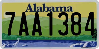 AL license plate 7AA1384