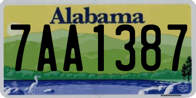 AL license plate 7AA1387