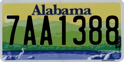 AL license plate 7AA1388