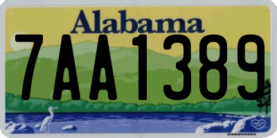 AL license plate 7AA1389