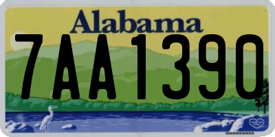 AL license plate 7AA1390