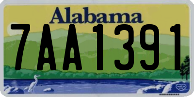 AL license plate 7AA1391