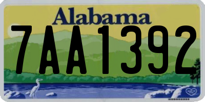AL license plate 7AA1392