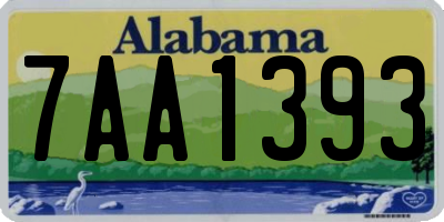 AL license plate 7AA1393