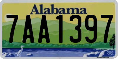 AL license plate 7AA1397