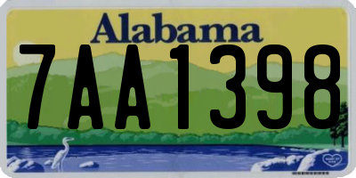 AL license plate 7AA1398