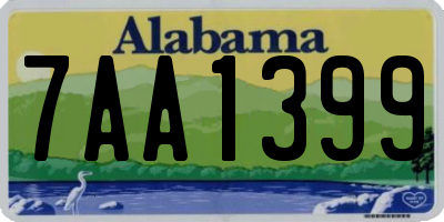 AL license plate 7AA1399