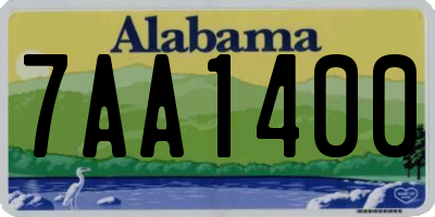 AL license plate 7AA1400