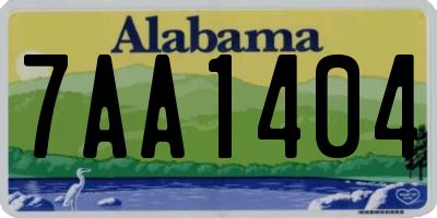 AL license plate 7AA1404