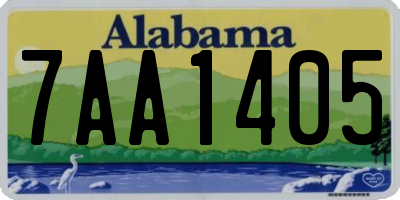 AL license plate 7AA1405