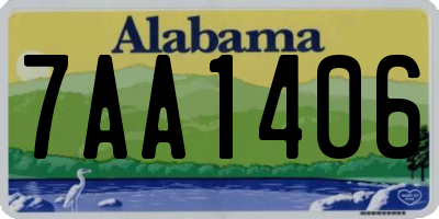 AL license plate 7AA1406