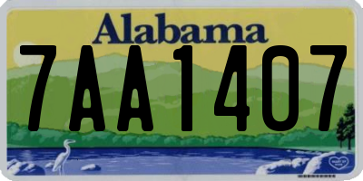 AL license plate 7AA1407
