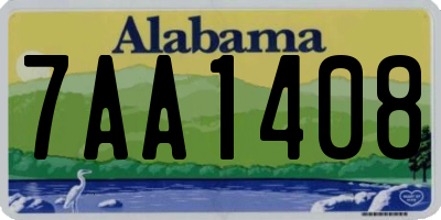 AL license plate 7AA1408