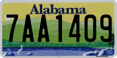 AL license plate 7AA1409