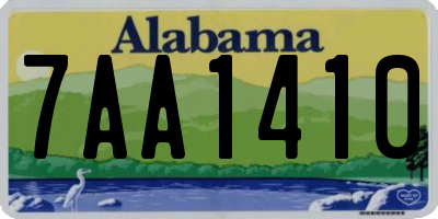 AL license plate 7AA1410