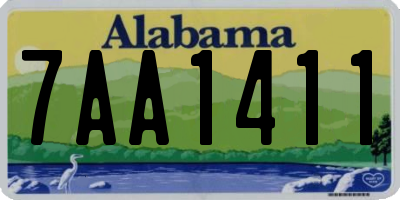 AL license plate 7AA1411