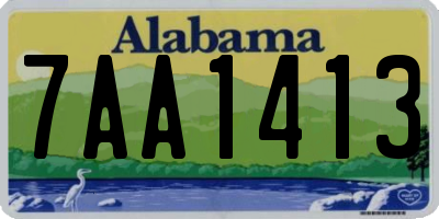 AL license plate 7AA1413