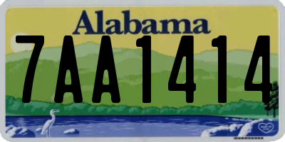 AL license plate 7AA1414