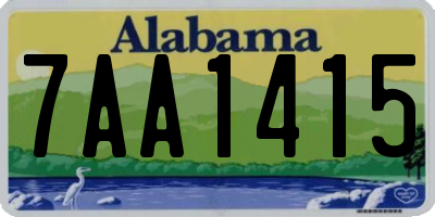 AL license plate 7AA1415