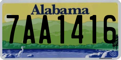 AL license plate 7AA1416