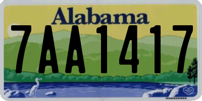 AL license plate 7AA1417
