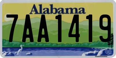 AL license plate 7AA1419