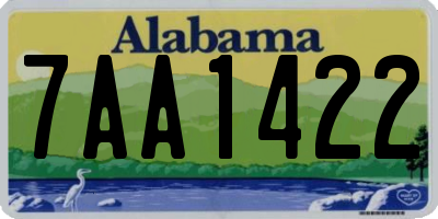 AL license plate 7AA1422