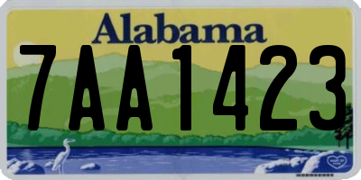 AL license plate 7AA1423