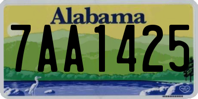 AL license plate 7AA1425