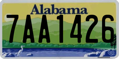 AL license plate 7AA1426
