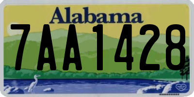 AL license plate 7AA1428