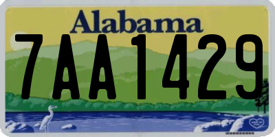 AL license plate 7AA1429